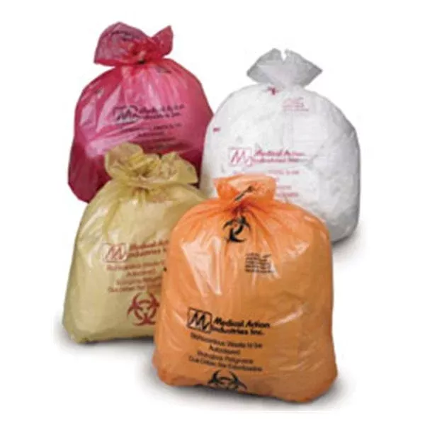 Medegen Medical Products Bag Bhzrd SfTSr 23x19 Twst Tie HDPE Rd/Blk Symbl Atoclv 200/CA