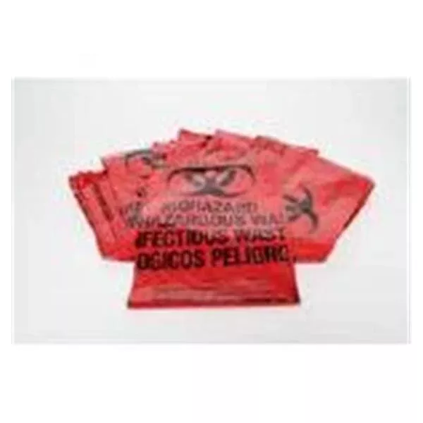 Medegen Medical Products Bag Biohazard 30x43" HDPE Film Red/Black 14mic Symbol 500/Ca