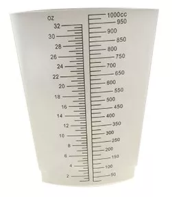 Medegen Medical Products LLC Graduated Container Triangular Polyethylene 1,000 mL (32 oz.) - M-939803-1420 - Case of 200