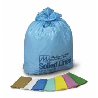 Medical Action Industries Bag Laundry/Linen 20-30gal Flm 1.3mil FltPk 30.5x41 Clear 250/Ca