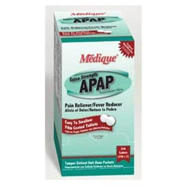 Medique Pharmaceuticals Apap 500mg Tablets Extra Strength 1/Bx