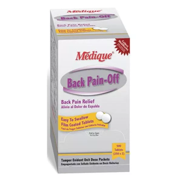 Medique Pharmaceuticals Back Pain-Off 250/290/50mg Tablets Film Coated 100x2/Bx