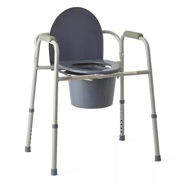 Medline Industries3-In-1 Commode Steel 350lb Capacity 24x19x23-1/2" 4/Ca