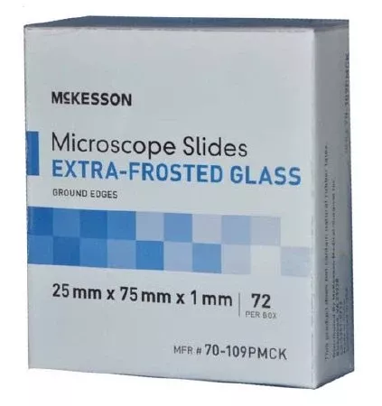Microscope Slide McKesson 25 X 75 X 1 mm Extra-Frosted - M-938363-2040 - Box of 72