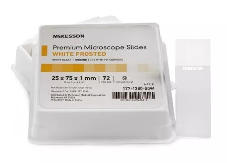 Microscope Slide McKesson 25 X 75 X 1 mm Frosted - M-1082077-1624 - Case of 1440