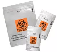 Minigrip Specimen Transport Bag with Document Pouch and Absorbent Pad Speci-Zip 6 X 9 Inch Polyethylene Zip Closure Biohazard Symbol / Storage Instructions NonSterile - M-762459-824 - Case of 1000