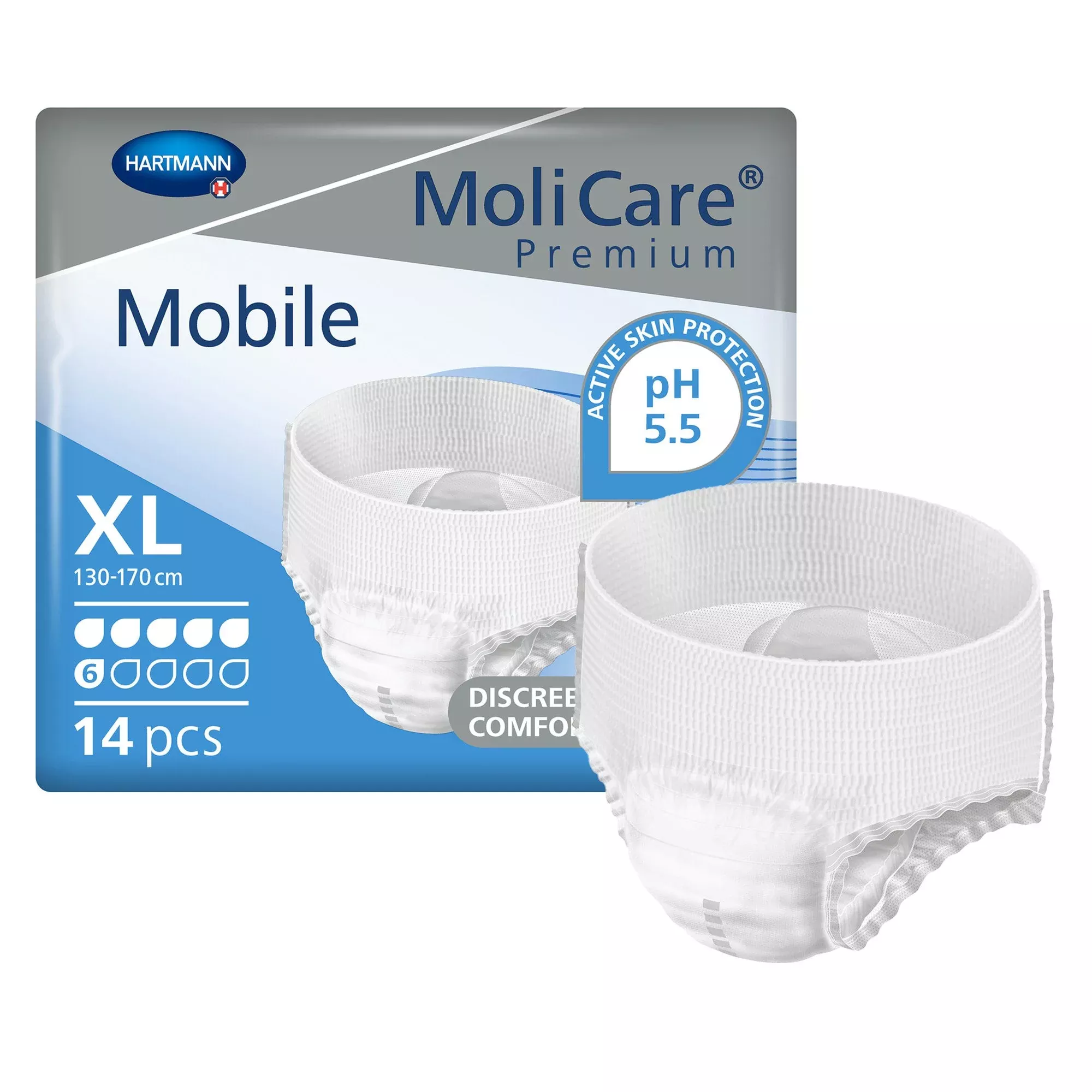 MoliCare Premium Mobile 6 Drop Absorbency Incontinence Underwear, Extra Large