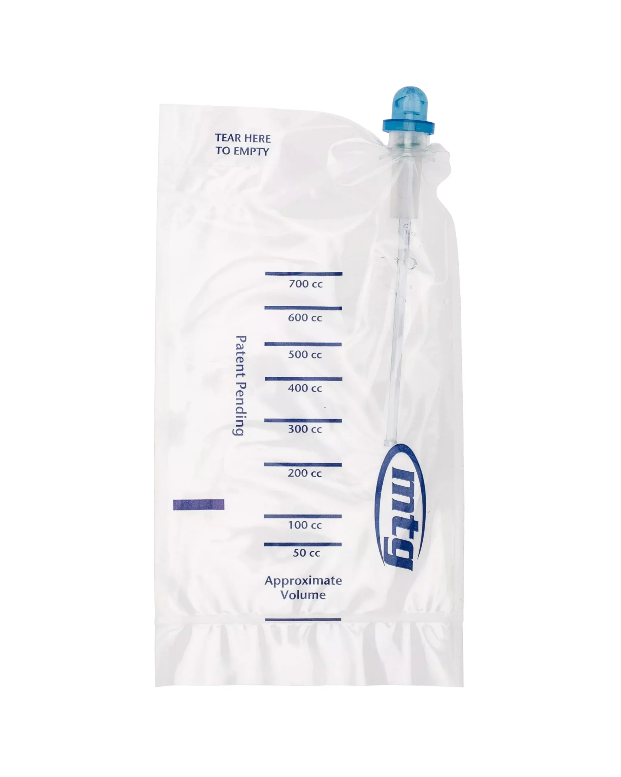 MTG Female Pre-lubricated Vinyl Intermittent Catheter with Introducer Tip 14Fr, Sterile, Self Contained in 750mL Collection Bag, Latex-free