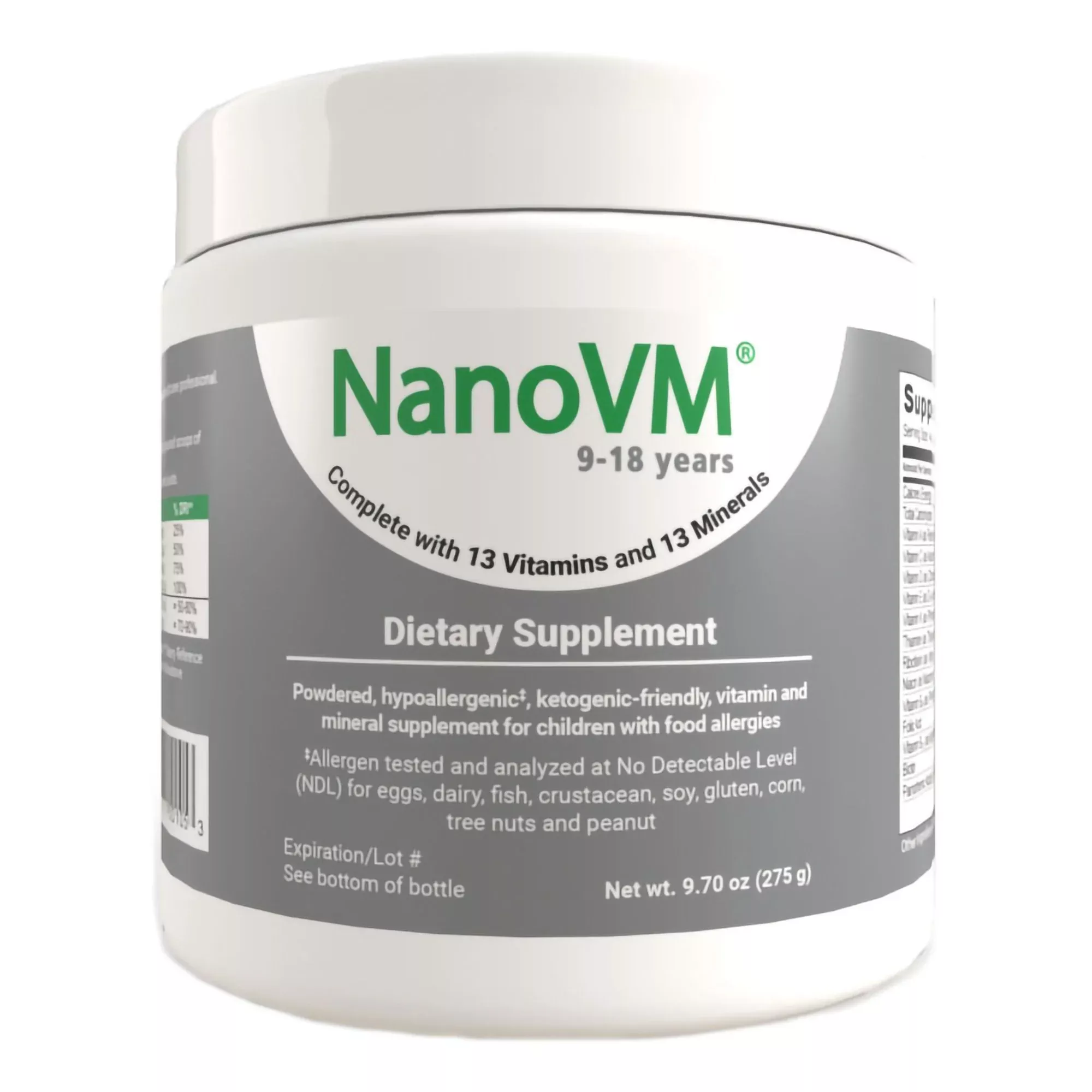NanoVM 9 – 18 Years Dietary Supplement, 275-gram jar