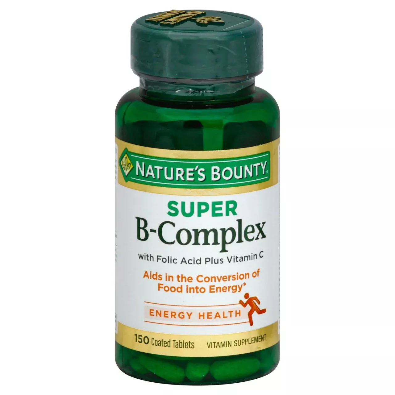 Nature's Bounty B Complex Super with Folic Acid and Vitamin C Tablets, 150 ct