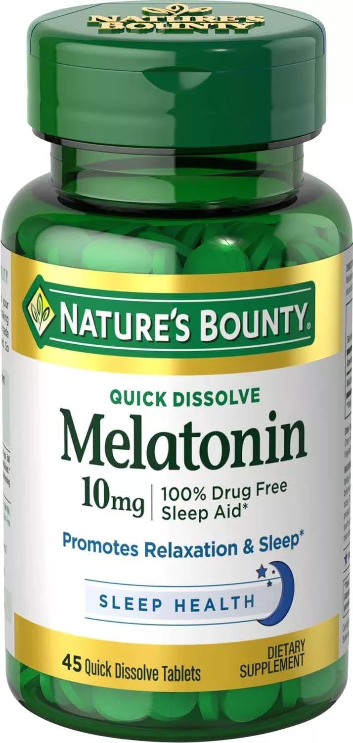 Nature's Bounty Melatonin Quick Dissolve Tablets, 10mg, 45 ct