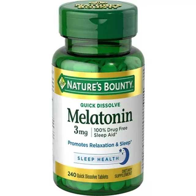 Nature's Bounty Melatonin Quick Dissolve Tablets, 3mg, 240 ct