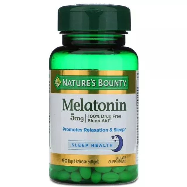 Nature's Bounty Melatonin Softgels, 5mg, 90 ct