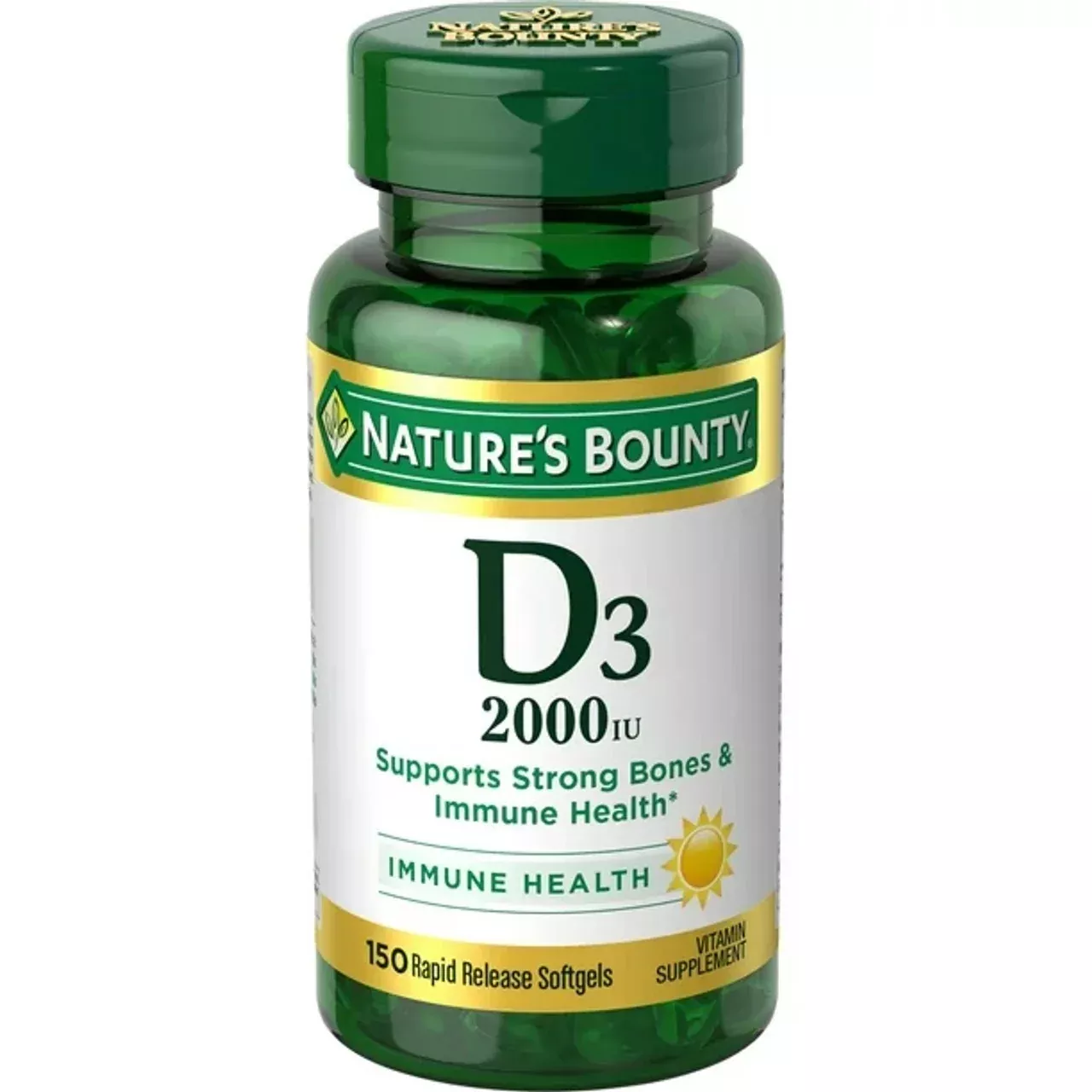 Nature's Bounty Vitamin D, 2,000IU, 150 ct