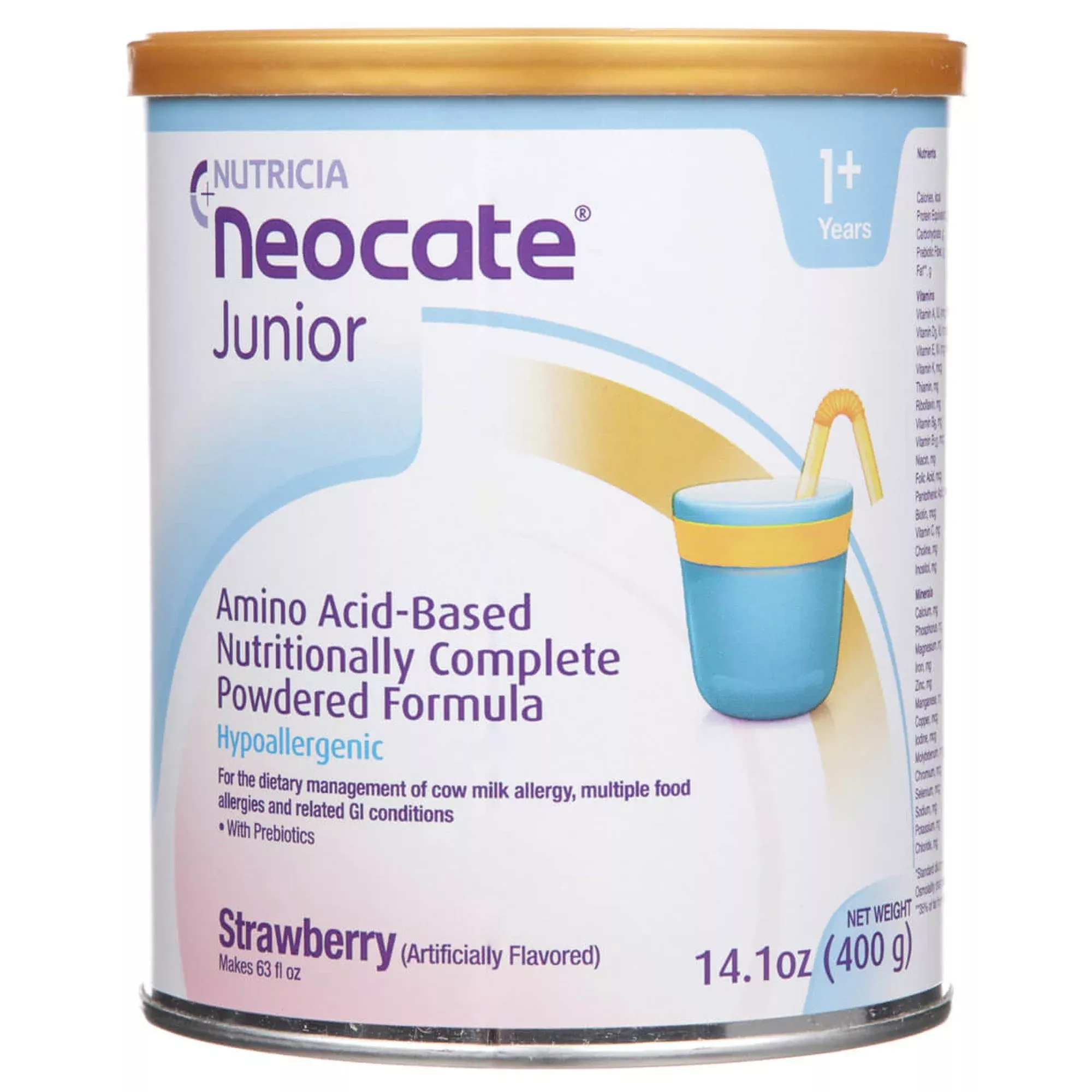 Neocate Junior with Prebiotics Amino Acid–Based Powdered Formula, Strawberry