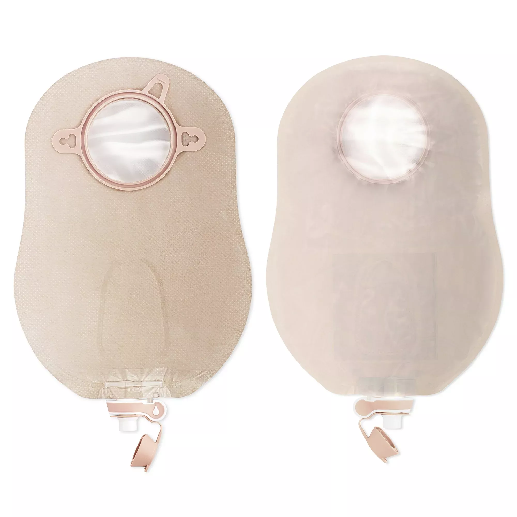 New Image™ Two-Piece Ultra Clear Urostomy Pouch, 57 mm Flange, Red Match