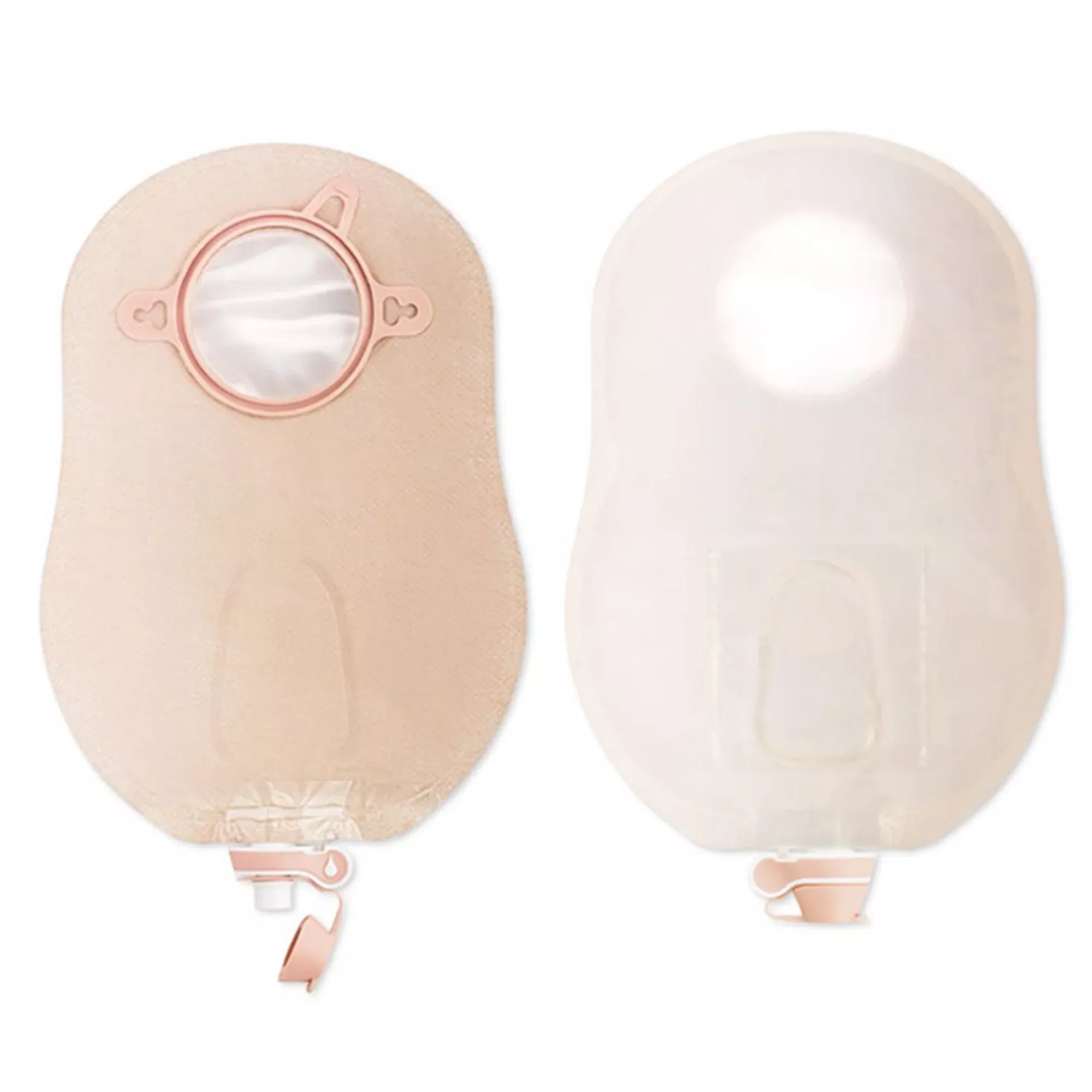 New Image™ Two-Piece Ultra-Clear Urostomy Pouch, 70 mm Flange, Blue Match
