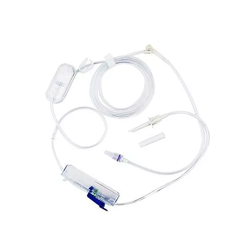 Non-DEHP Tubing With Non-Vented Bag Spike and Vented .22 Filter, Latex-Free