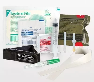 North American Rescue Saline IV Start Kit 1.3 oz. Weight - M-867243-124 - Kit of 1