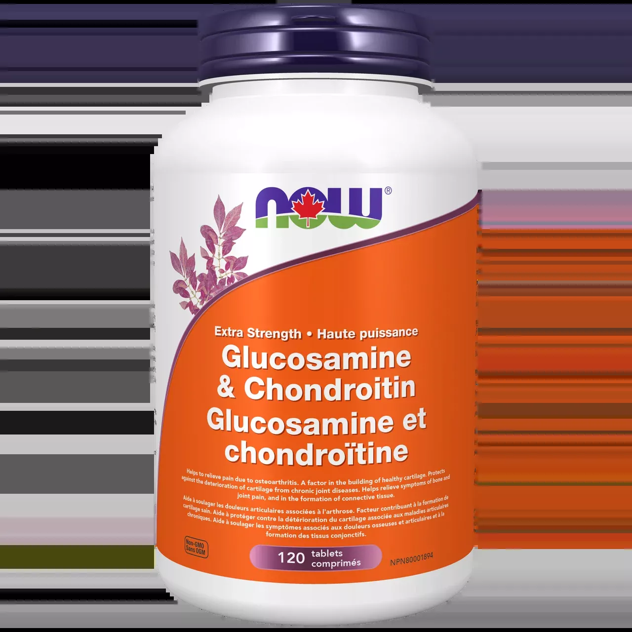 NOW Foods Glucosamine & Chondroitin Extra Strength, 750/600mg Tabs, 120 ct