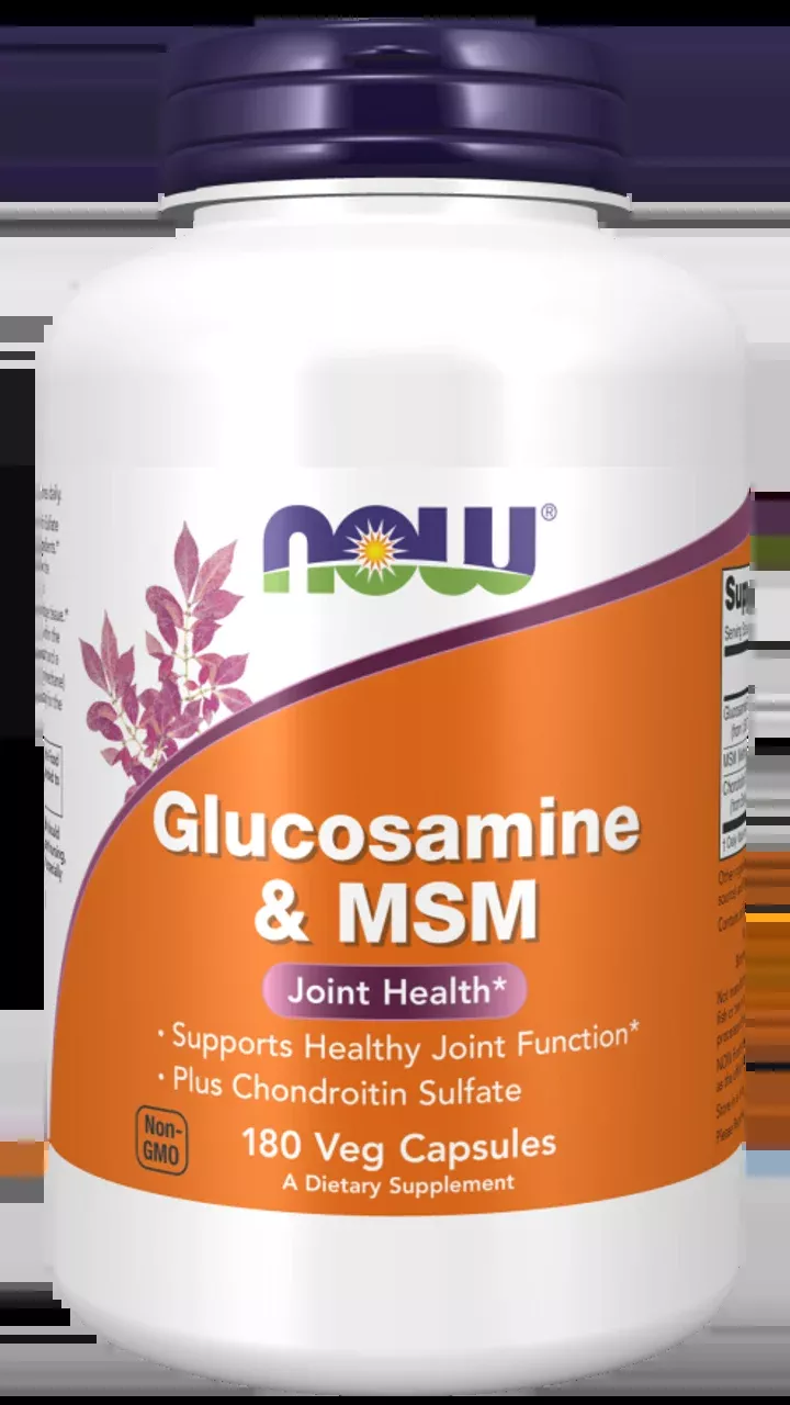 NOW Foods Glucosamine & MSM V-Caps, 750/250mg, 180 ct