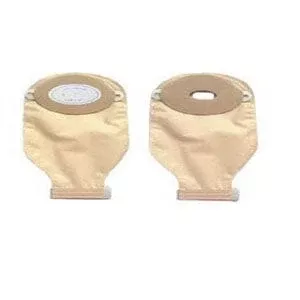Nu-Hope One-Piece Post-Op Trim-to-Fit Adult Drainable Pouch with Nu-Comfort™ Barrier and Closure Clamp 1-1/8" x 2" Inside Cutting Area Oval B, 3-1/4" x 4-5/8" OD, 1