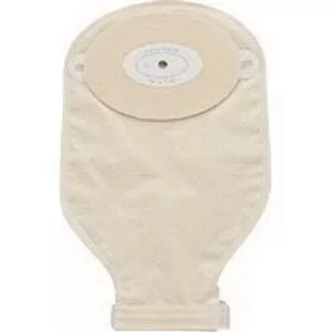 Nu-Hope One-Piece Post-Op Trim-to-Fit Extra-Deep Convex Adult Drainable Pouch with Nu-Comfort™ Barrier and Closure Clamp 3/4" x 1-1/2" Inside Cutting Area Oval, 3-1/4" x 4-5/8" OD, 11" L x 5-3/4" W, 1/2" Starter Hole, 24 oz, Adh