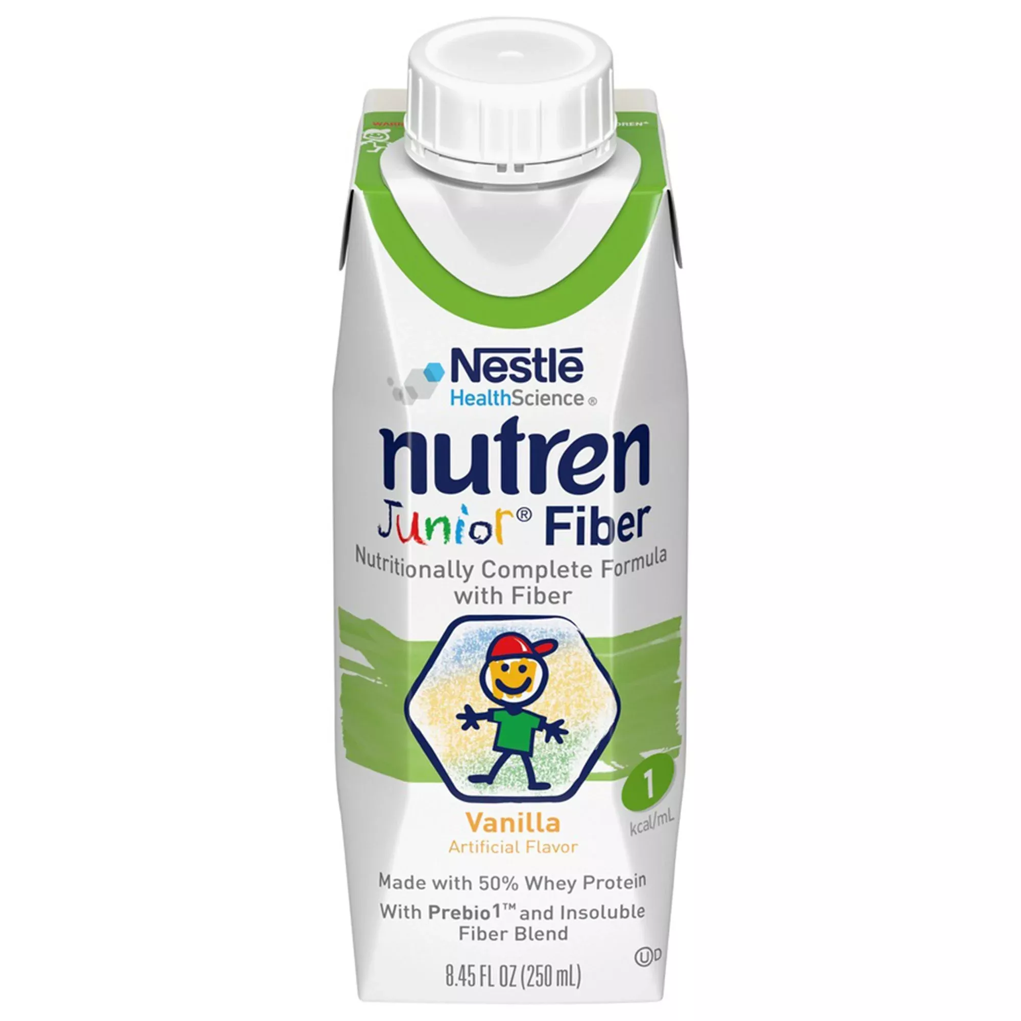 Nutren Junior Nutritionally Complete Formula with Fiber, Vanilla, 8.45-ounce