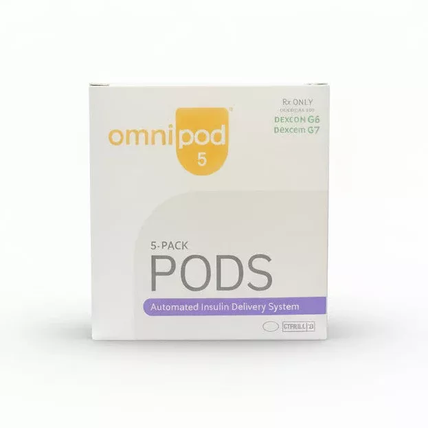 Omnipod 5 Pods – Dexcom G6 & G7 Compatible (5 Pack)