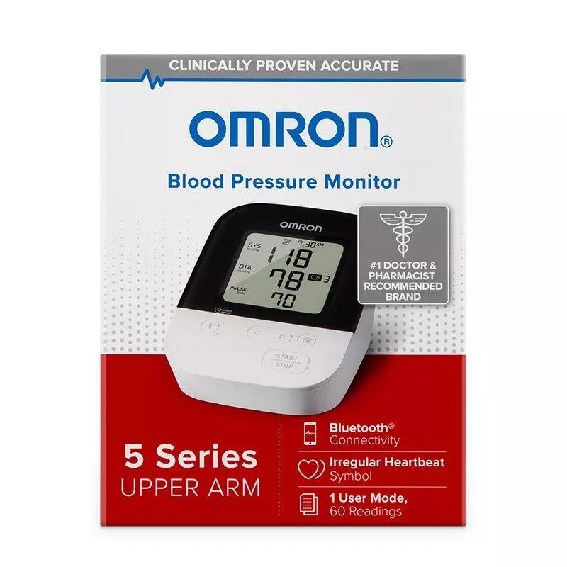 Omron 5 Series Upper Arm Blood Pressure Monitor, 4.2'' x 5.7'' x 3.4''