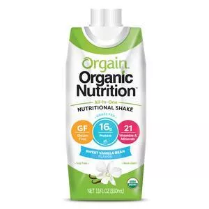 Orgain Organic Nutrition All-in-One Nutritional Shake, Sweet Vanilla Bean, 11 fl oz