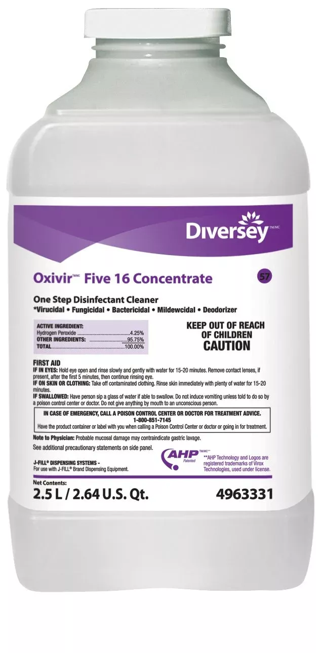 Oxivir Five 16 Surface Disinfectant Cleaner Concentrate, 2.5 L