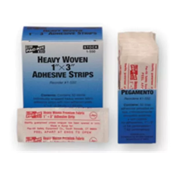 Pacc-Kit Safety Equipment Bandage Strips Plastic Pacc-Kit 1x3" Flexible Flesh LF 16/Bx, 100 BX/CA (1-002)