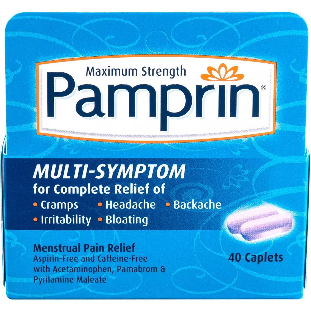 Pamprin Multi-Symptom Caplets, 40 ct
