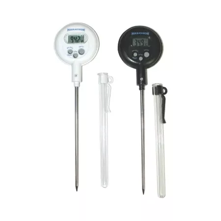 PANTek Technologies LLC Digital Laboratory Thermometer Marathon Fahrenheit / Celsius 14° to 392°F (-10° to +200°C) Stainless Steel Probe Free-standing Battery Operated - M-725062-4273 - Each