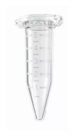 PANTek Technologies LLC Eppendorf Centrifuge Tube DNA LoBind Plain 5 mL Without Color Coding Hinged Snap Cap Polypropylene Tube - M-1015773-1658 - Case of 200