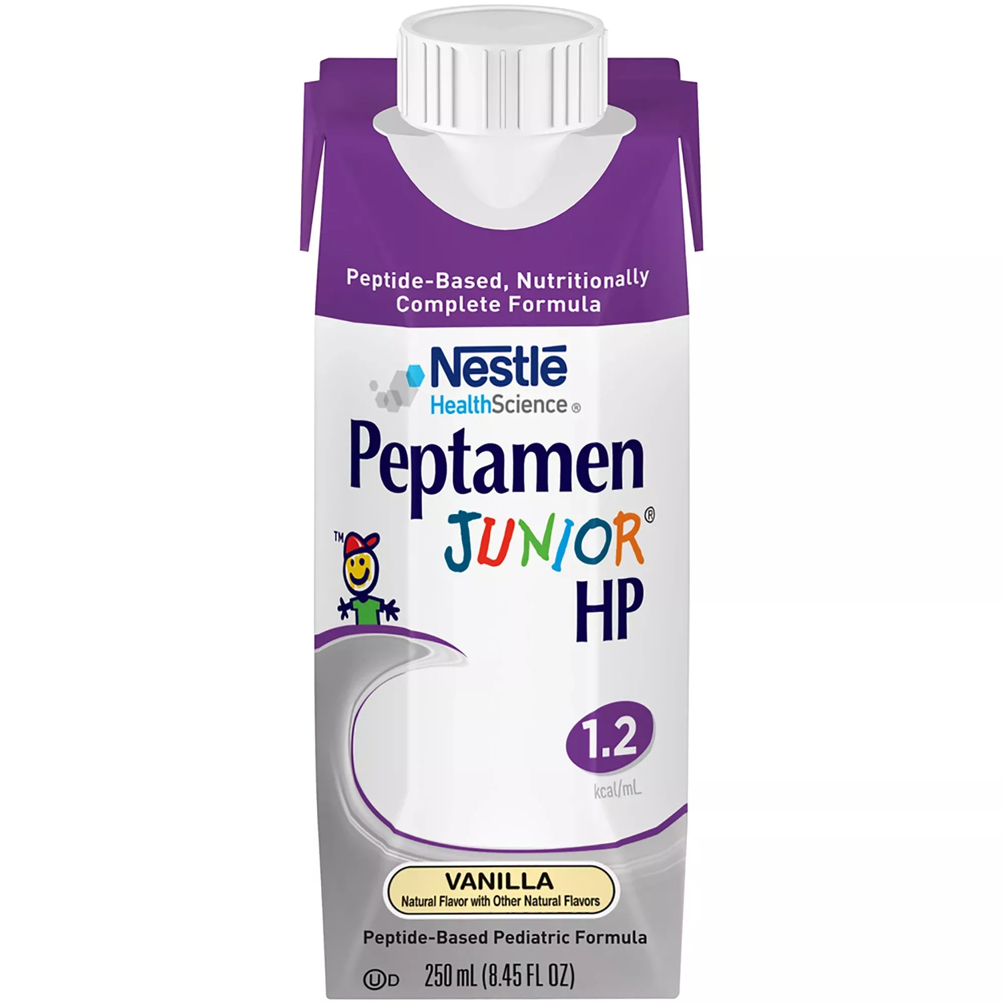 Peptamen Junior HP Peptide-Based Pediatric Formula, Vanilla, 8.45-ounce carton