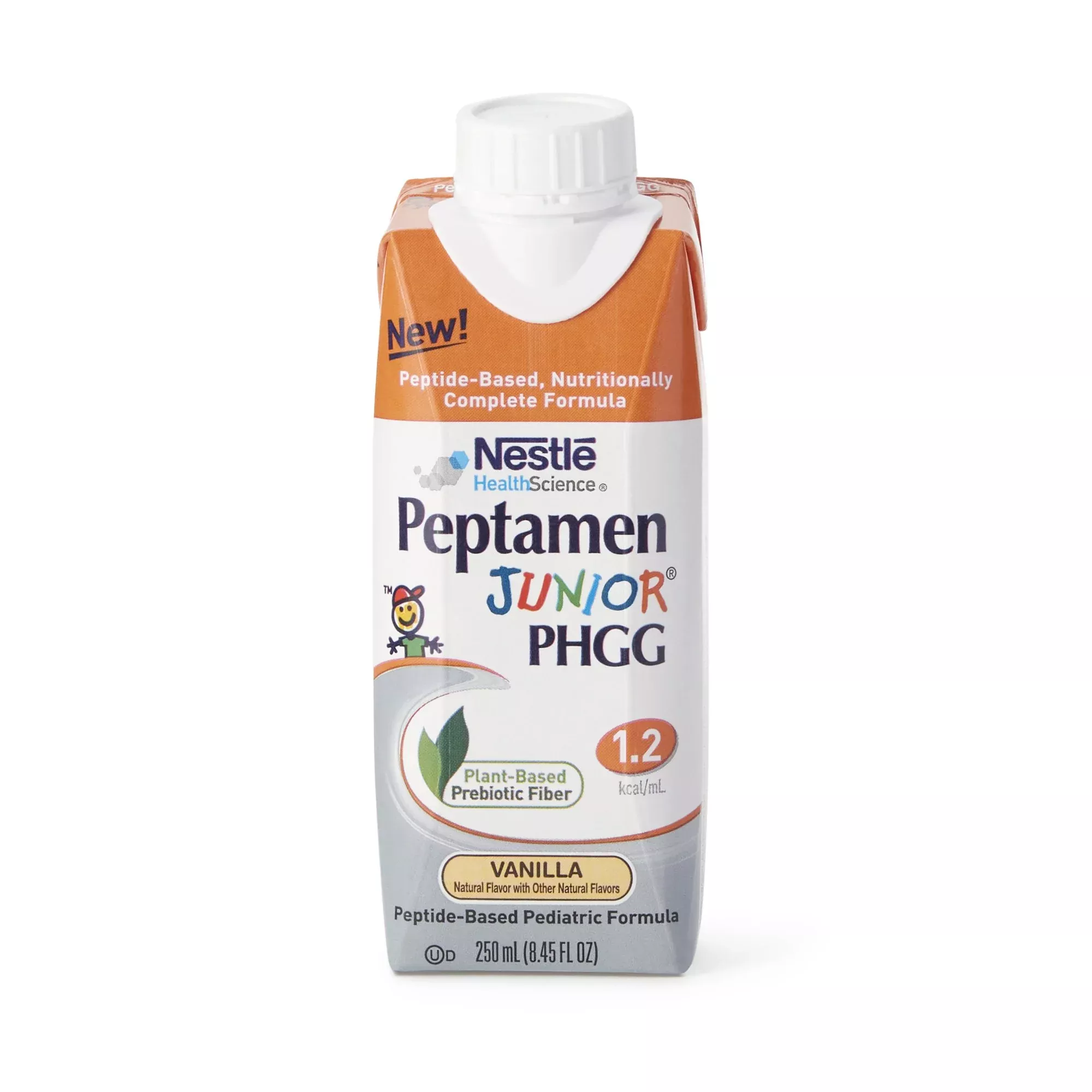 Peptamen Junior PHGG Peptide-Based Pediatric Formula, Vanilla, 8.45-oz. carton