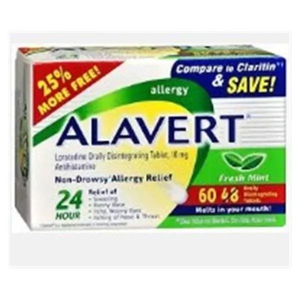 Pfizer Consumer Health Alavert Allergy Tablets 10mg Rapidly Dissolving Mint 60/Bx, 24 BX/CA (503057326206)