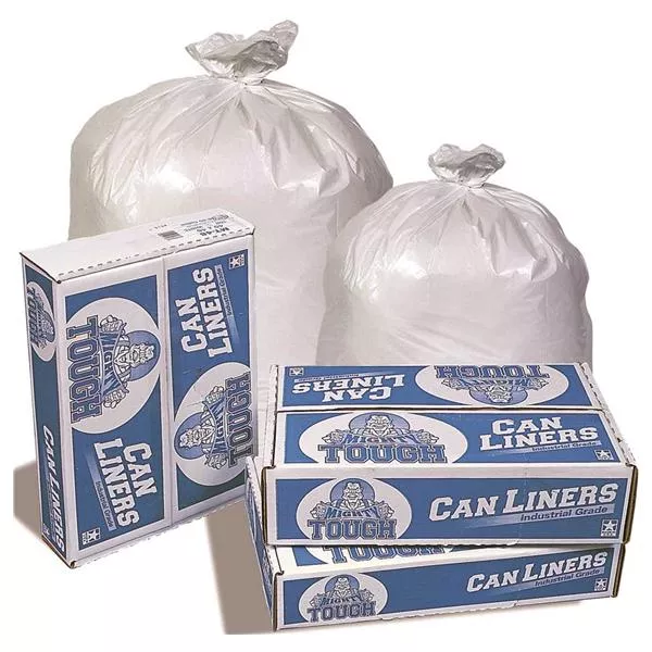Pitt Plastics Bag Trash 20-30gal LDPE 0.95mic 25/RL 8 RL 30x36" White 200/Ca