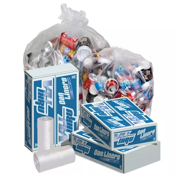 Pitt Plastics Bag Trash 33gal LDPE .65mil HD 25/RL 10 RL 33x39" Clear 250/Ca