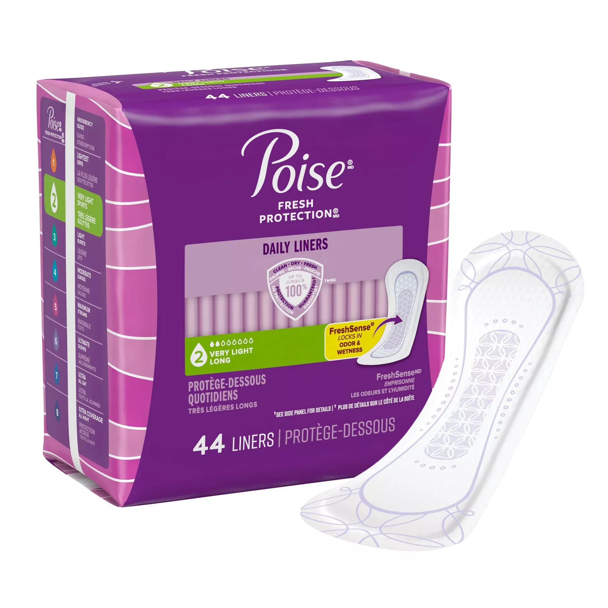 Poise Bladder Control Pads for Women, Light Absorbency, 8.5-Inch Length