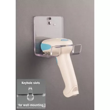 Poltex Inc Barcode Scanner Holder Wall Mount, 1/4 Inch Thick, Clear For Holding Barcode Scanner - M-1161840-3127 - Each