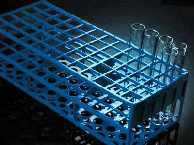 Polymedco Test Tube Rack 40 Place 21 mm Tube Size Blue 70 X 101 X 246 mm - M-920891-1070 - Each