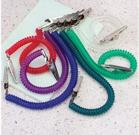 Practicon Bib Holder Coiled Jewel Tone 6/Pk