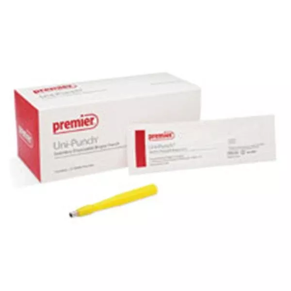 Premier Medical Biopsy Punch Drml Uni-Punch 5 Rbd Hlw Hndl SS Bld Disp Strl 25/Bx