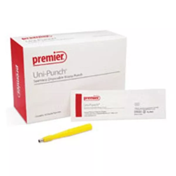 Premier Medical Biopsy Punch Drml Uni-Punch 8 Rbd Hlw Hndl SS Bld Disp Strl 50/Bx