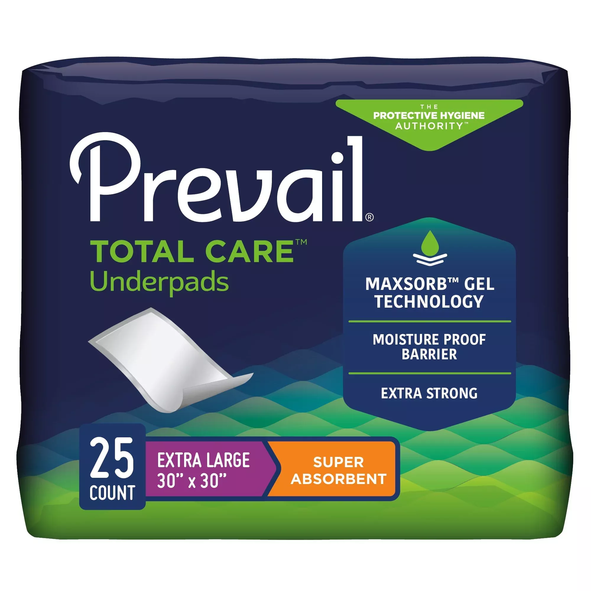 Prevail Total Care™ Heavy Absorbency Underpad, 30x 36 Inch