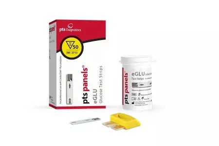 PTS Diagnostics Reagent Test Strip PTS Panel eGLU™ General Chemistry Glucose For CardioChek Plus Analyzers 50 Tests - M-866835-2408 - Box of 50
