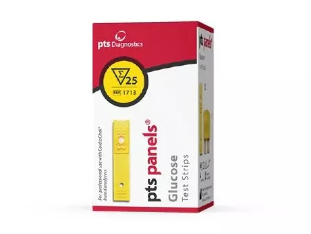 PTS Diagnostics Reagent Test Strip PTS Panel General Chemistry Glucose For CardioChek PA Analyzer 25 Tests - M-485413-4941 - Box of 25